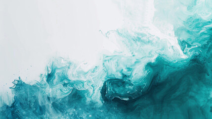 Abstract Teal Background, Generative AI Illustration