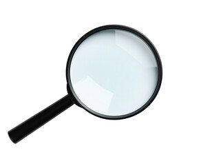 Magnifying Glass Zooming Text on Paper Document PNG