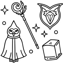 vector illustration of a halloween witch