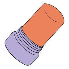 Solid Stick Antiperspirant Deodorant. Drawing isolated on the white background. Hand drawn colorful digital illustration. Sticker for printing. High resolution. Vector EPS10 and IPG