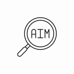 aim search icon sign vector