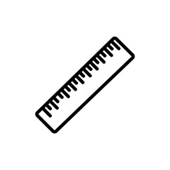 Outline Icon of a Ruler