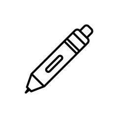 Fototapeta premium Thin Black Icon of a Drawing Stylus for Digital Illustration