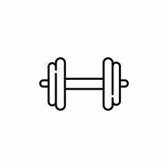 dumbbell gym icon sign vector