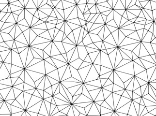 Abstract geometric pattern black lines on white background seamless repeat