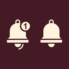 Notification bells trendy useful important vector Illustration design delightful colorful background