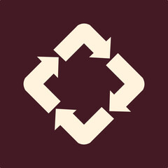 Square Recycle trendy useful important vector Illustration design delightful colorful background