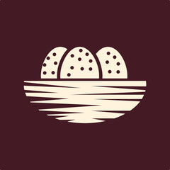 Nest egg trendy useful important vector Illustration design delightful colorful background