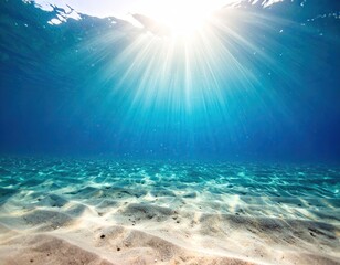 Obraz premium Sunbeams pierce the ocean floor