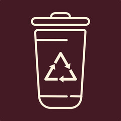 Trash can trendy useful important vector Illustration design glorious colorful background