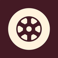 Tire Wheel trendy useful important vector Illustration design glorious colorful background