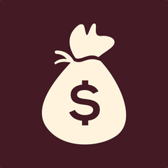 Sack Of Money trendy useful important vector Illustration design glorious colorful background