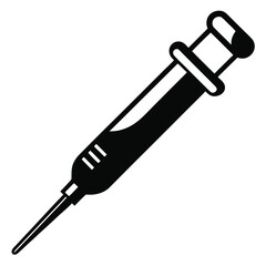 Medical Injection Syringe Graphic for Healthcare and Vaccination