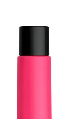 Close-up of Bright Pink Cosmetic Product Container