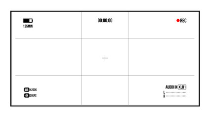 Png Digital Viewfinder Display for Photography or Video HUD