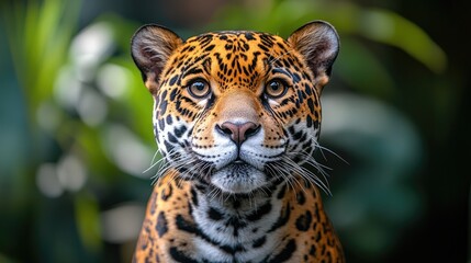 Portrait of a Majestic Jaguar Staring Intently