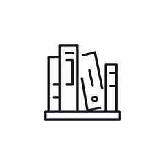 library shelf icon sign vector