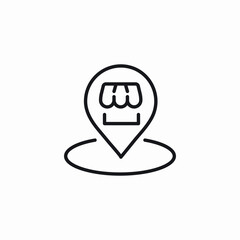 shop pin location icon sign vector