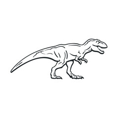 Fototapeta premium Realistic dinosaur illustration for educational and decorative use