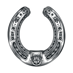 Unique horseshoe design for good luck and traditional symbolism