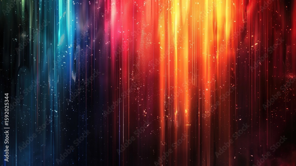 Poster abstract picture micro light sparkling particle represent data flow vivid flowing wave with high tec