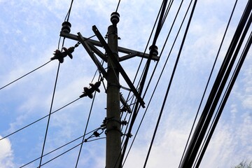 Messy and unorganized electrical cables are commonly seen in urban areas. Overhead high-voltage...