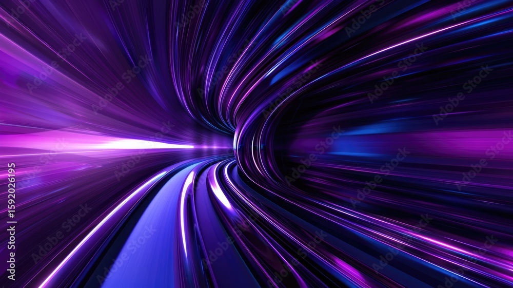 Poster abstract picture of neon light particle with digital technology style design connecting become dynam