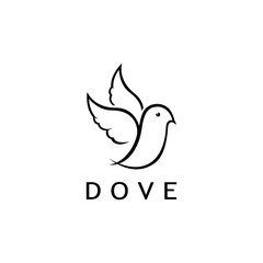 Creative Design of Flying Dove Logo as a Symbol of Peace