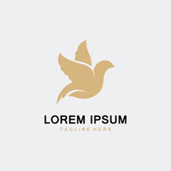 Creative Design of Flying Dove Logo as a Symbol of Peace