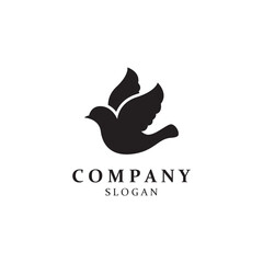 Creative Design of Flying Dove Logo as a Symbol of Peace