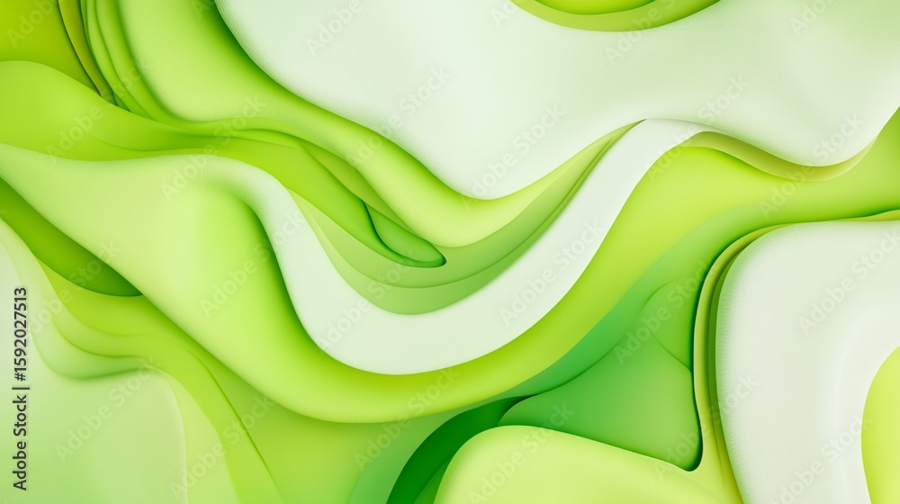 Poster abstract green wave background with subtle gradient for modern design projects