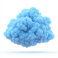 3D Blue Powder Cloud Explosion Effect