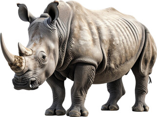 Obraz premium 3D rhino icon isolated on transparent background. PNG