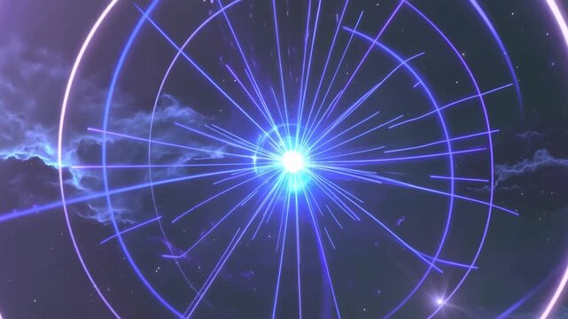 Futuristic Particle Flayer | Glowing Energy Lines Twisting in Space | Sci-Fi VFX Animation | Neon Light Trails 