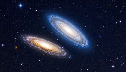 Two interacting spiral galaxies in deep space