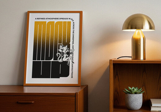 Wooden Picture Frame Mockup