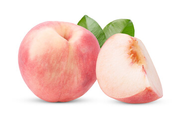 Pink Peach isolated on transparent png (Image from camera)