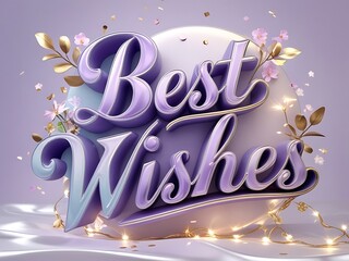 Best Wishes 3D Floral Design.
