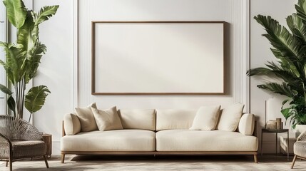 Modern living room mockup