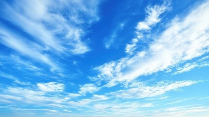 Fototapeta premium A vibrant blue sky filled with clouds