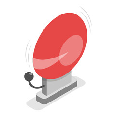 3D Isometric Flat  Set of Fire Alarm Equipment. Item 8