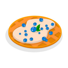 3D Isometric Flat  Illustration of Homemade Pastry. Item 5