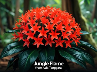 Jungle Flame Flower Bloom.