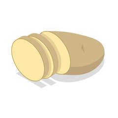 3D Isometric Flat  Set of Potatoe Products. Item 3