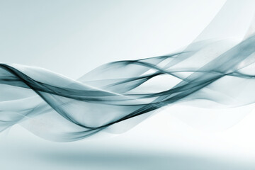 create abstract image featuring delicate swirling lines gracefully flowing across pure white background