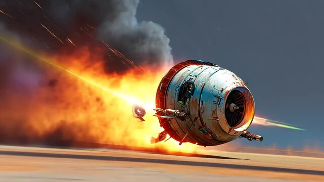 Crash Landing: A Sci-Fi Spaceship Disaster