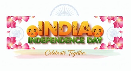 India Independence Day Celebrate Together - A Festive Design