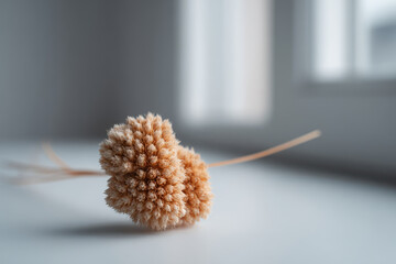 photorealistic ultraminimalist image of single flower or plant placed in empty space
