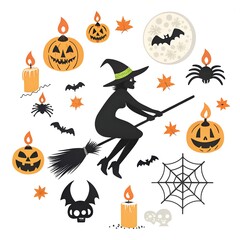 set of halloween elements, Halloween Themed Clip Art Collection