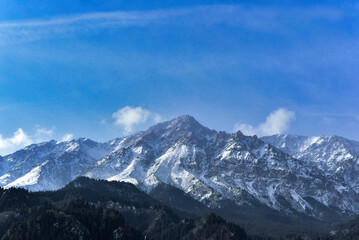 Obraz premium Spectacular Blue Snow Capped Qilian Mountain Range Panorama